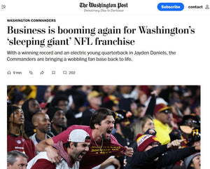 BreakingT featured in the Washington Post: Commanders’ rise has merchandise sales booming