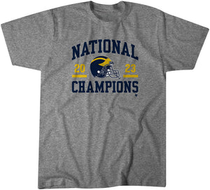 Michigan Football: National Champs Helmet 2023 Adult T-Shirt