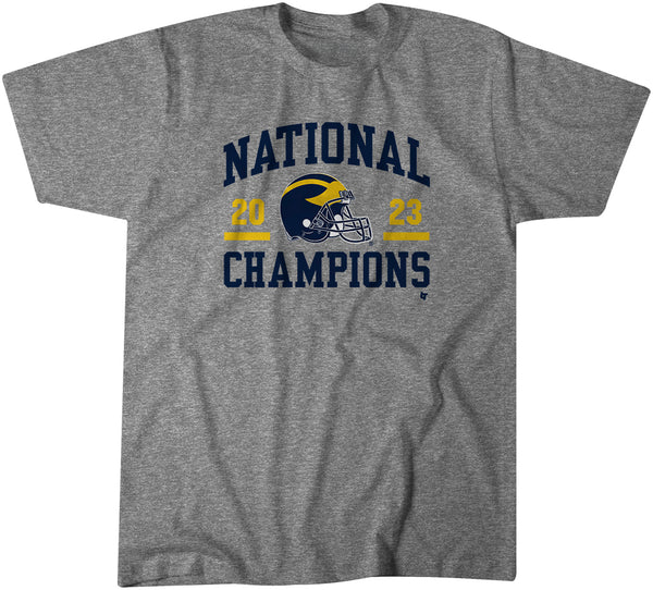 Michigan Football: National Champs Helmet 2023 Adult T-Shirt