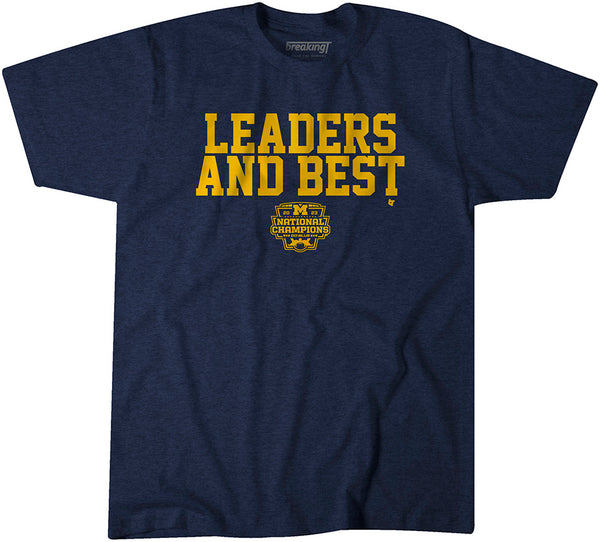 Michigan Football: National Champs Leaders And Best 2023 Adult T-Shirt