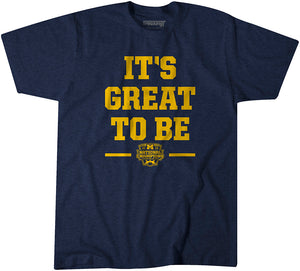 Michigan Football: It's Great To Be National Champs 2023 Adult T-Shirt