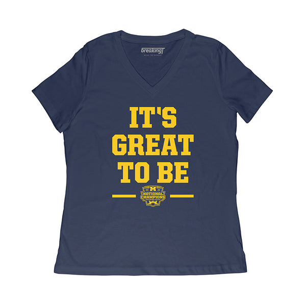 Michigan Football: It's Great To Be National Champs 2023 Adult T-Shirt