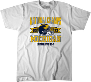 Michigan Football: National Champions Arched Helmet Adult T-Shirt