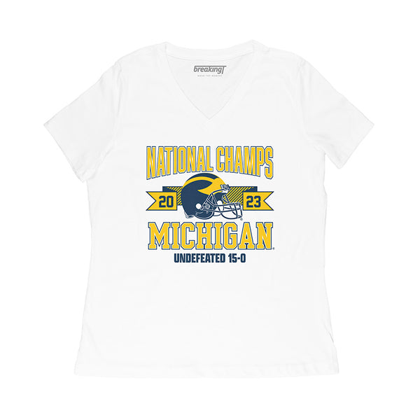 Michigan Football: National Champions Arched Helmet Adult T-Shirt