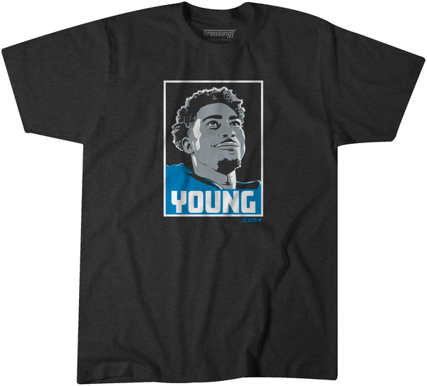 Bryce Young Poster T-Shirt, Carolina - NFLPA Licensed - BreakingT