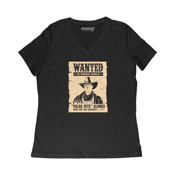 Pete Alonso: Wanted Poster Shirt - MLBPA - Athlete Logos + BreakingT