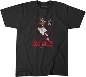 Bijan Robinson: State Outline T-Shirt Atlanta - NFLPA Licensed - BreakingT