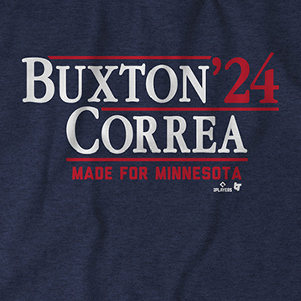 Buxton Correa '24 Shirt+Hoodie, Minnesota - MLBPA Licensed - BreakingT