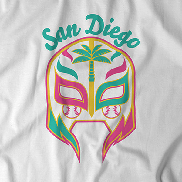 Lucha Mask Shirt + Hoodie - San Diego Baseball - BreakingT