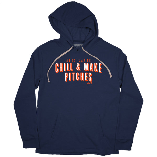 Alex Lange Chill And Make Pitches T-Shirt, Detroit - MLBPA - BreakingT