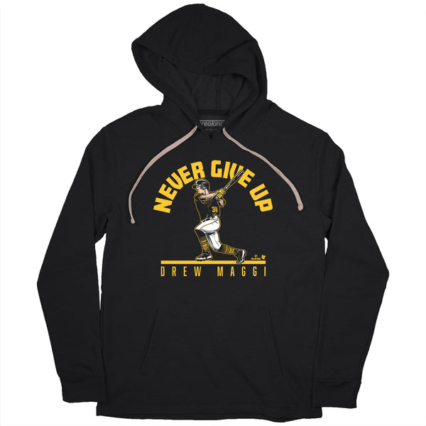 Drew Maggi: Never Give Up Shirt, Pittsburgh -MLBPA Licensed- BreakingT