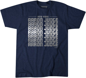 Aaron Judge Name Fade Shirt, New York - MLBPA Licensed -BreakingT