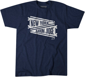 Aaron Judge Name Pennant Shirt, New York - MLBPA Licensed -BreakingT