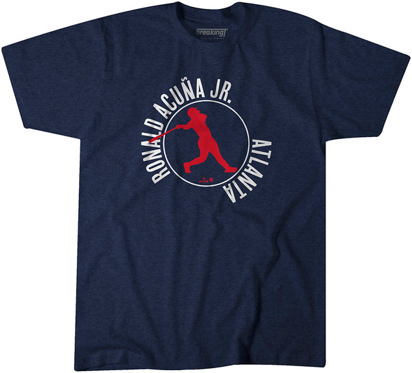 Ronald Acuña Jr.: Swing Circle Shirt - Atlanta-MLBPA Licensed-BreakingT