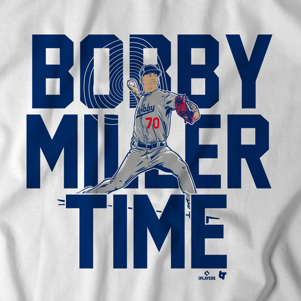 Bobby Miller Time Shirt, Los Angeles - MLBPA Licensed - BreakingT