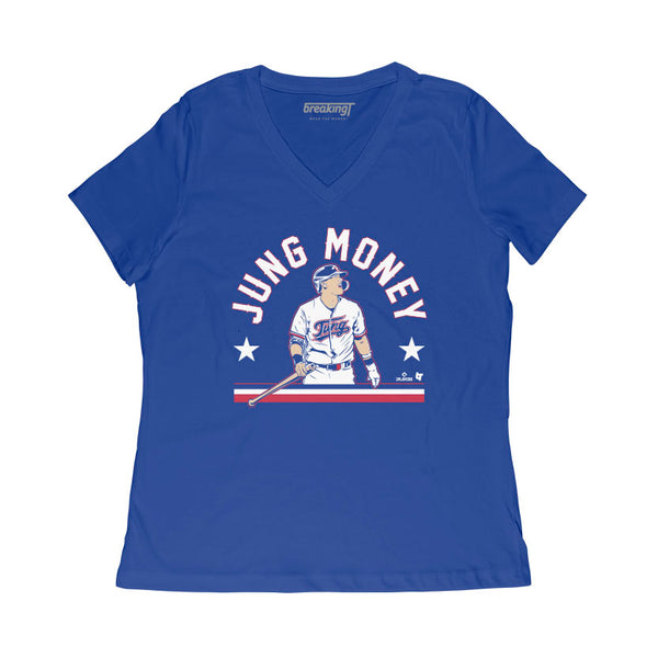 Josh Jung Money Shirt, Texas Baseball - MLBPA Licensed - BreakingT