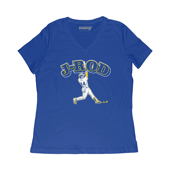 Julio Rodríguez: Slugger Swing Shirt - MLBPA Licensed - BreakingT