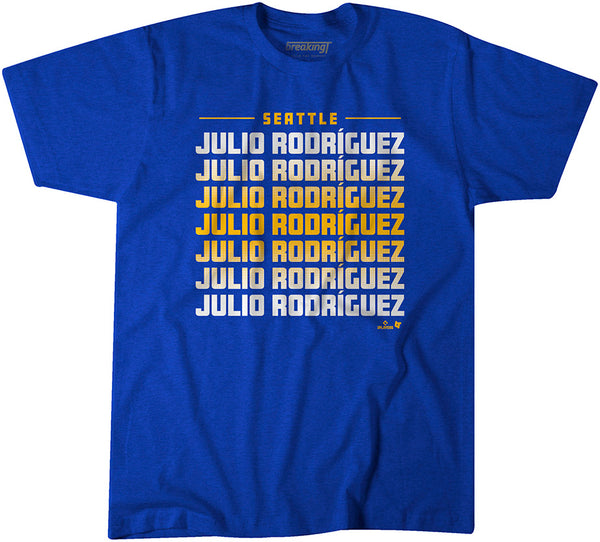 Julio Rodríguez: Name Fade Shirt - MLBPA Licensed - BreakingT