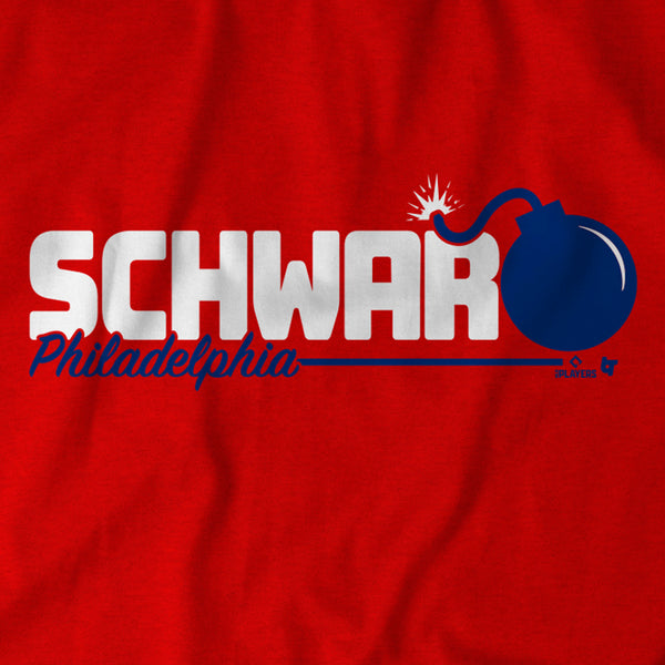 Kyle Schwarber Schwarbomb Logo Shirt, Philadelphia - MLBPA - BreakingT