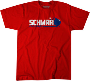 Kyle Schwarber Schwarbomb Logo Shirt, Philadelphia - MLBPA - BreakingT