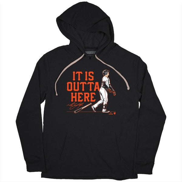 Mike Yastrzemski: It Is Outta Here Shirt - MLBPA Licensed - BreakingT