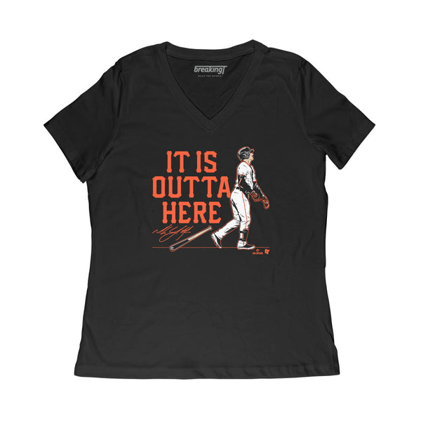 Mike Yastrzemski: It Is Outta Here Shirt - MLBPA Licensed - BreakingT