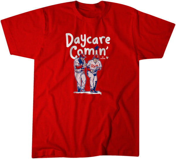 Brandon Marsh & Bryson Stott Daycare Comin' Shirt - MLBPA - BreakingT