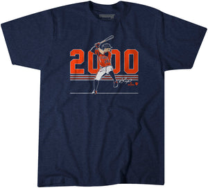 José Altuve: 2,000 Hits Shirt, Houston - MLBPA Licensed - BreakingT