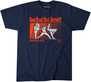 Matt Manning Detroit Combined No-Hitter T-Shirt - MLBPA - BreakingT