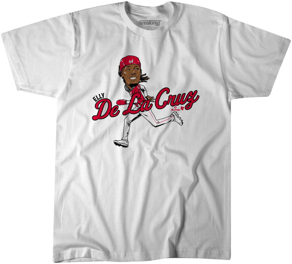 Elly De La Cruz: Caricature Shirt, Cincinnati - MLBPA - BreakingT