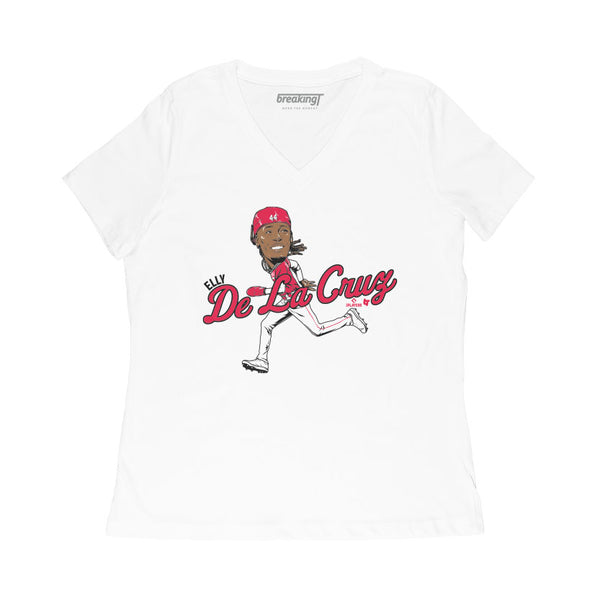 Elly De La Cruz: Caricature Shirt, Cincinnati - MLBPA - BreakingT