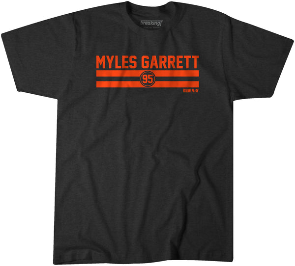 Myles Garett Name & Number Stripe - NFLPA Licensed - BreakingT