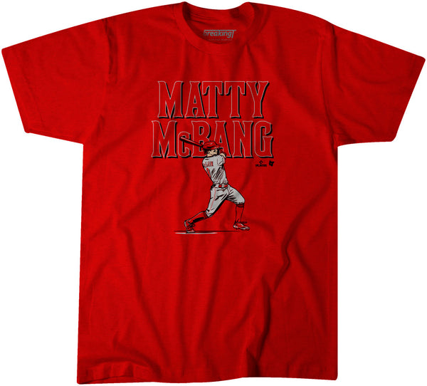 Matt McLain Matty McBang Shirt, Cincinnati - MLBPA Licensed -BreakingT