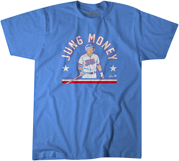 Josh Jung Money Shirt, Texas Baseball - MLBPA Licensed - BreakingT