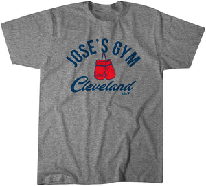 José Ramírez: Jose's Gym Gloves Shirt, Cleveland - MLBPA - BreakingT