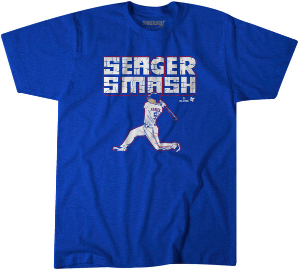 Corey Seager Smash Shirt, Texas Baseball - MLBPA Licensed -BreakingT