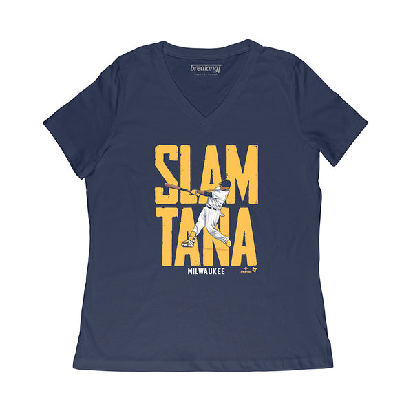 Carlos Santana: Slamtana Shirt, Milwaukee - MLBPA Licensed - BreakingT