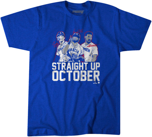 Straight Up Texas October Shirt - Seager Semien Adolis - BreakingT