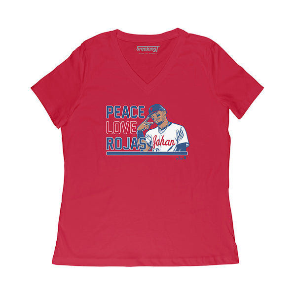 Johan Rojas: Peace Love Rojas Shirt, Philadelphia - MLBPA - BreakingT