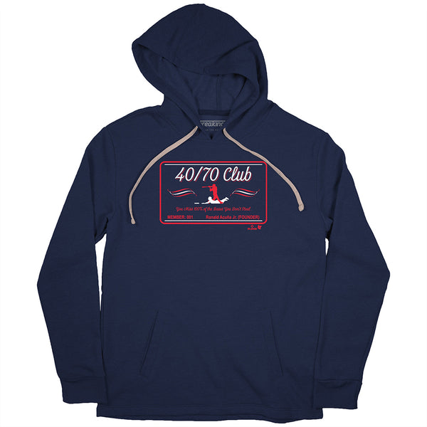 Ronald Acuña Jr.: 40/70 Club Card Shirt, Atlanta - MLBPA - BreakingT