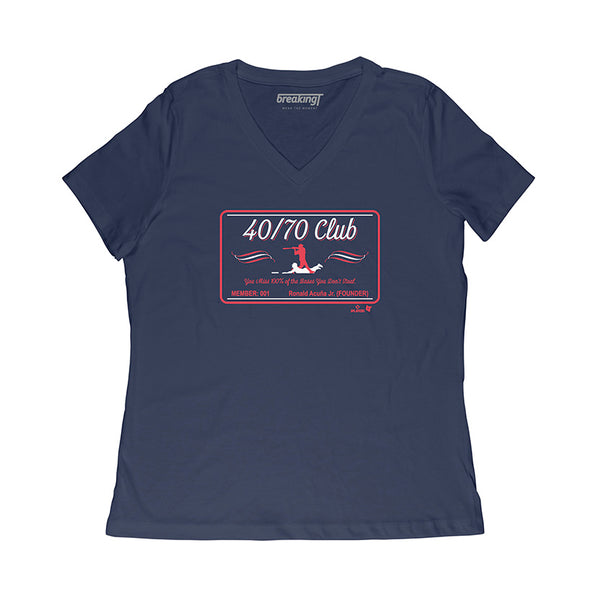 Ronald Acuña Jr.: 40/70 Club Card Shirt, Atlanta - MLBPA - BreakingT