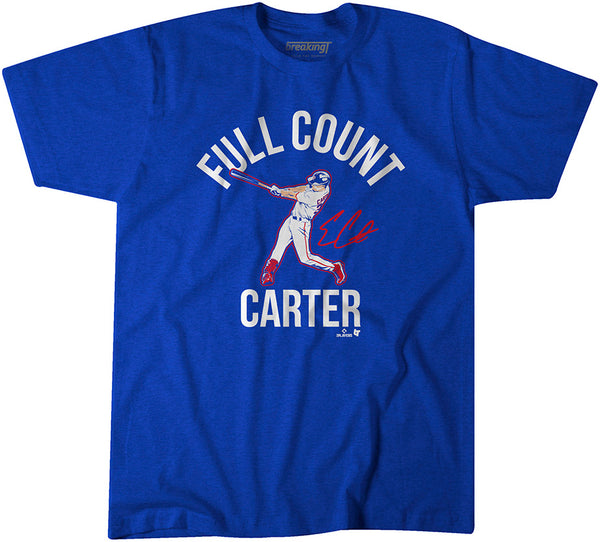 Evan Carter Full Count Carter Shirt, Texas - MLBPA Licensed -BreakingT