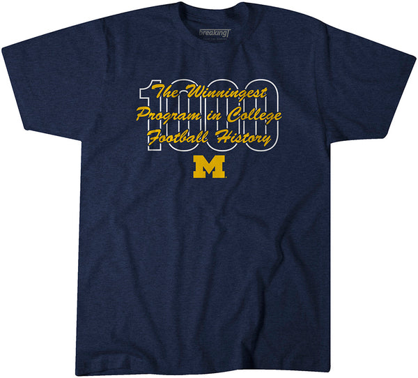 Michigan Football: Winningest Program Adult T-Shirt