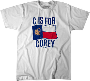 Corey Seager: C is for Corey Shirt, Texas - MLBPA Licensed - BreakingT