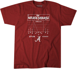 Alabama Football: The Jalen Milroe Miracle Adult T-Shirt