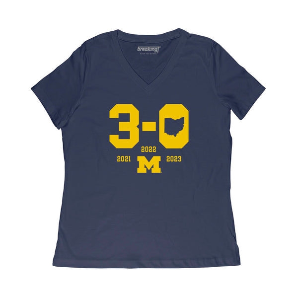 Michigan Football: 3-0 in The Game Adult T-Shirt