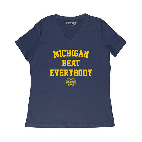 Michigan Football: Michigan Beat Everybody National Champs Adult T-Shirt