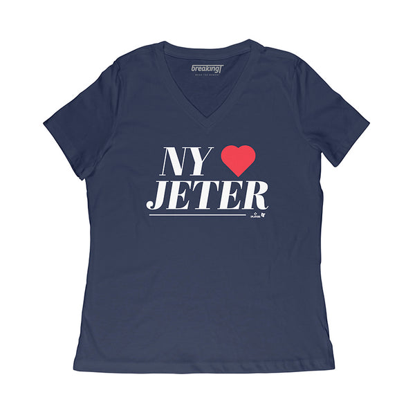 NY Loves Jeter Shirt, New York Baseball - MLBPA Licensed - BreakingT