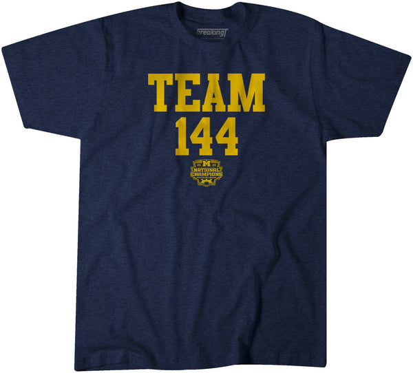 Michigan Football: Team 144 National Champions Adult T-Shirt