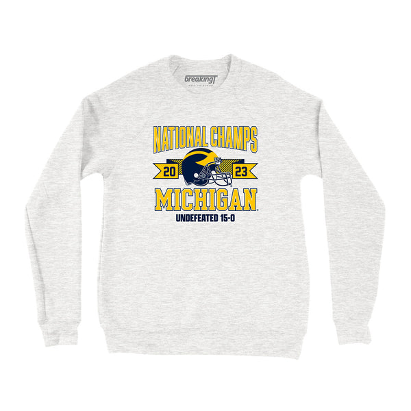 Michigan Football: National Champions Arched Helmet Crewneck Crewneck Sweatshirt